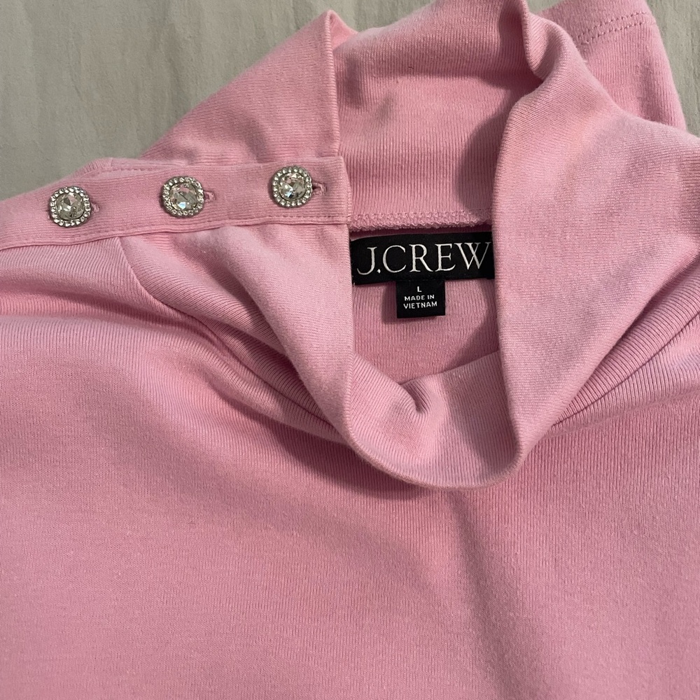 J. Crew Light Pink Cowl Neck Sweater
